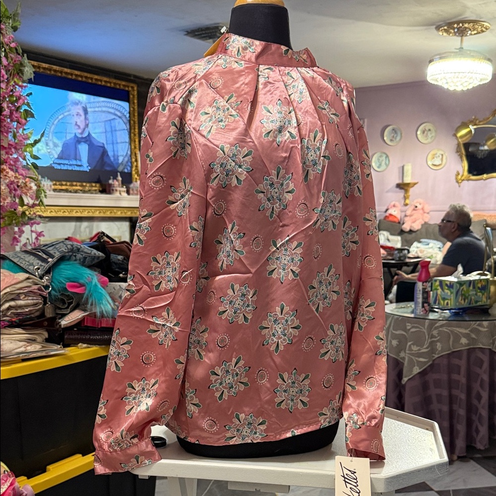 Vintage pykettes silk Pink Blouse